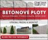 Bétonové ploty priamo od výrobcu