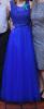 Modré spoločenské šaty